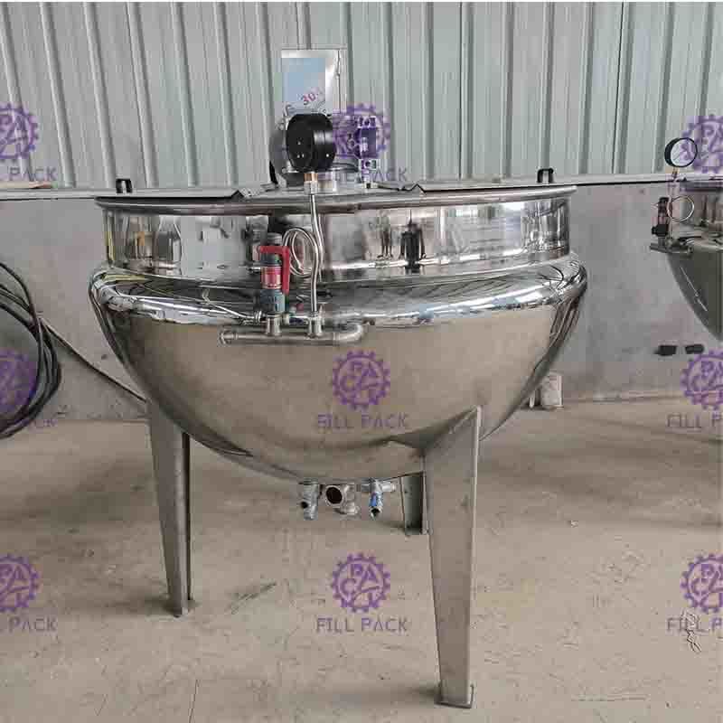 گرمایش برقی کتری بخار ژاکت دار صنعتی فولاد ضد زنگ با ظرفیت 400 لیتر