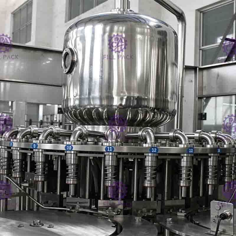 0.4 مگاپاسکال 8000BPH دستگاه آب پرتقال داغ پر کن برای شیشه های شیشه ای با درب خاموش