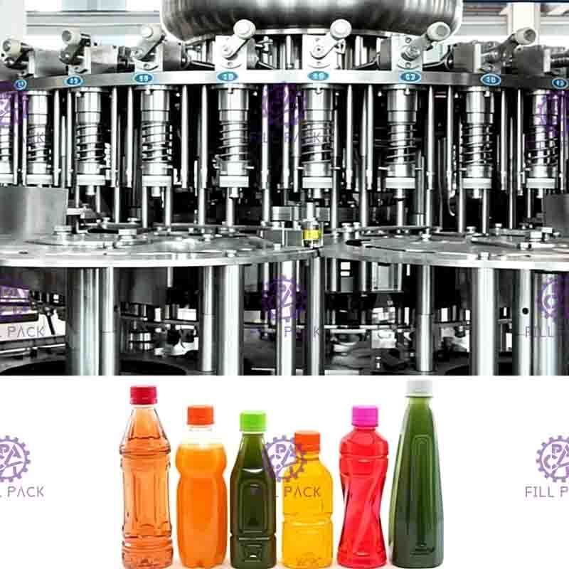 دستگاه بسته بندی آب میوه بطری شیشه ای SUS304 2L 4000BPH همراه با هموژنایزر